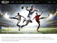 Tablet Screenshot of pro-soccer.co.uk