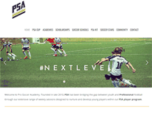 Tablet Screenshot of pro-soccer.co